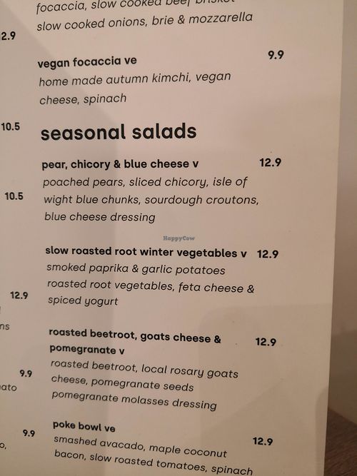 Menu at Kavi Coffee in Winchester