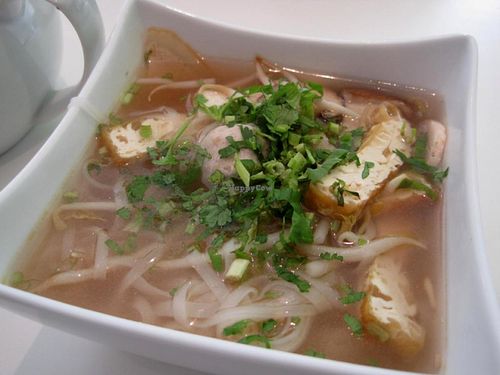 Pho soup (special small bowl) at Quan Bo De Cuisine Vegetarienne in Montreal