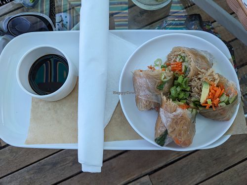 Summer rolls from the pool (vegan) at Grand Hotel in Mackinac Island
