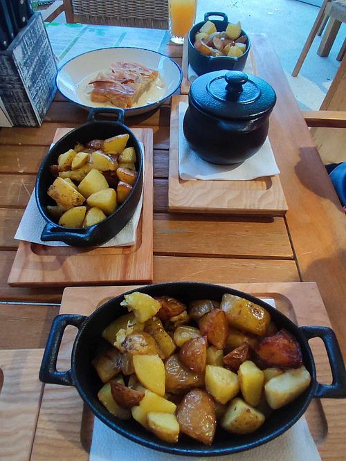 Baked potato, apple strudel at Falkensteiner in Gornja Radgona