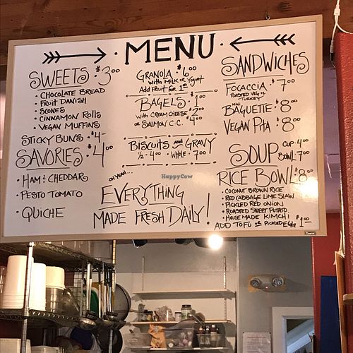 Menu at Two Sisters Bakery in Homer