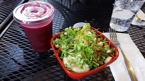 Red Immunity Juice and Quinoa Bowl at Ola Juice Bar in Colorado Springs