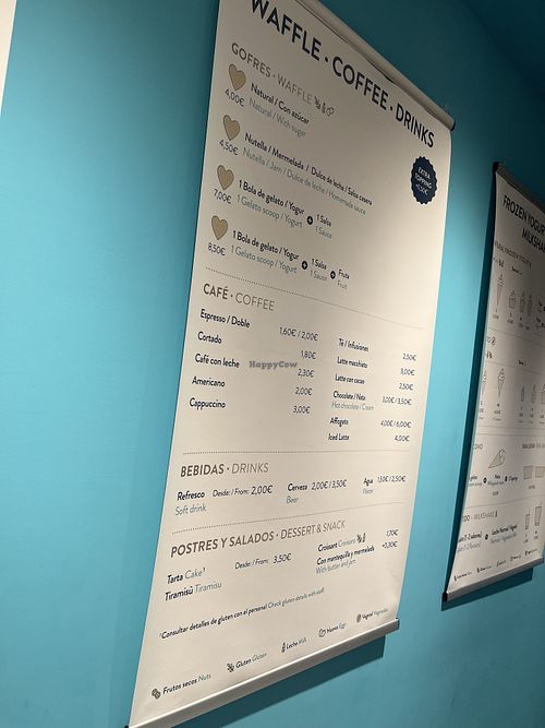 Menu  at Corazón Helado in Mallorca