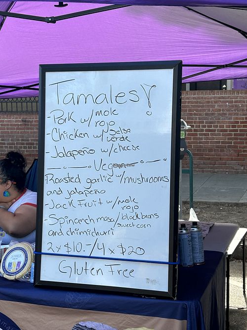 Vegan options   at Midtown Farmers Market in Sacramento