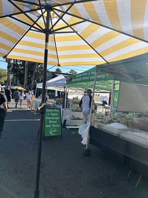 Vegan pastries at the sour dough stand   at Midtown Farmers Market in Sacramento