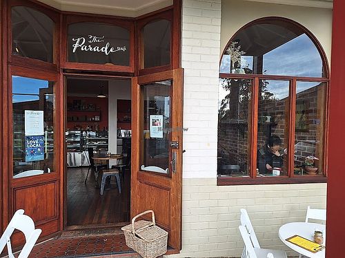Entrance to the cute The Parade Café at The Parade Cafe in Hazelbrook