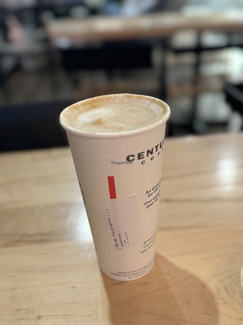 Vegan Cappuccino with oat milk   at Centurion Coffee in Guelph