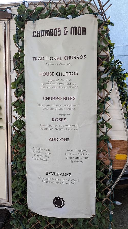 Menu (April 2025) at Churros and Mor in Victoria