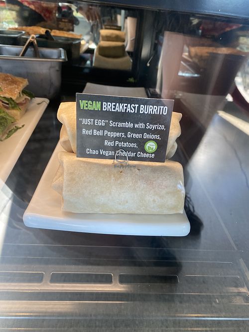 Breakfast burrito with chao cheese ♥️   at Mercurys Coffee Co in Bellevue