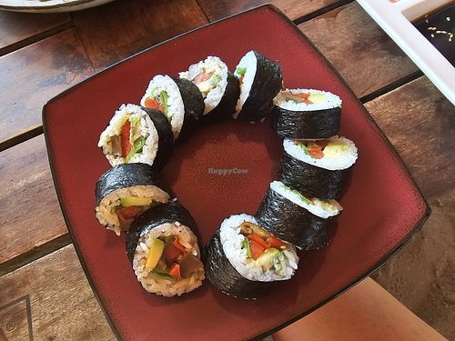 Sushi rolls at Ganaha Restaurant in Mancora