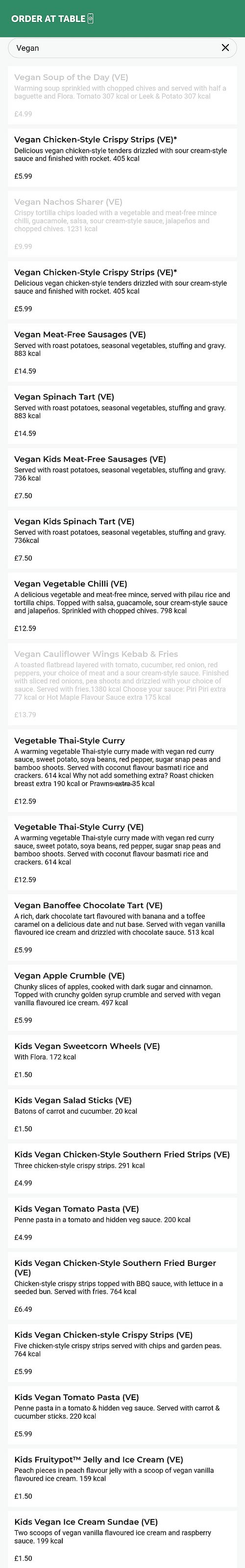 Vegan offers menu at Aubrey Arms in Cardiff