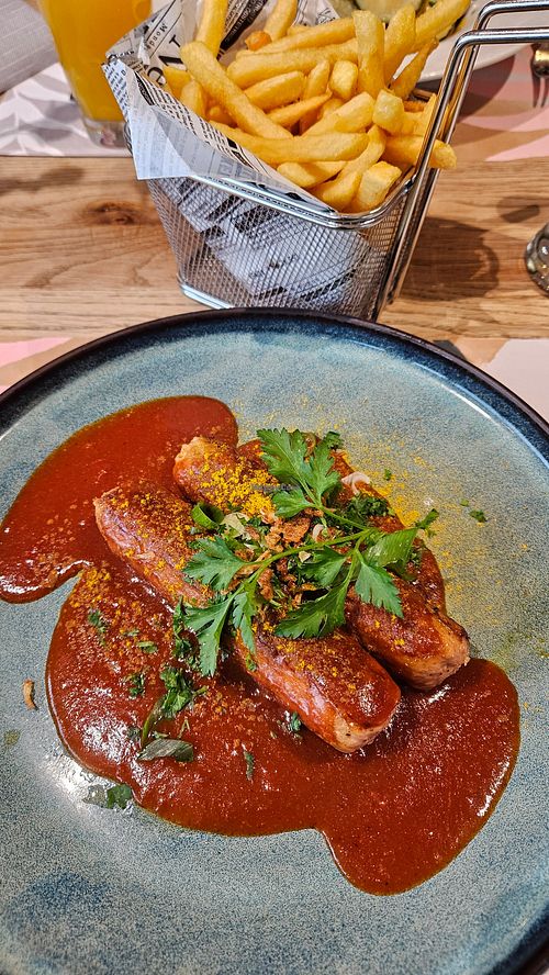 Vegane Currywurst at RENTSCHLERS in Speyer