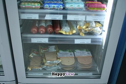 Vegan salami. at All Vegan in Prague