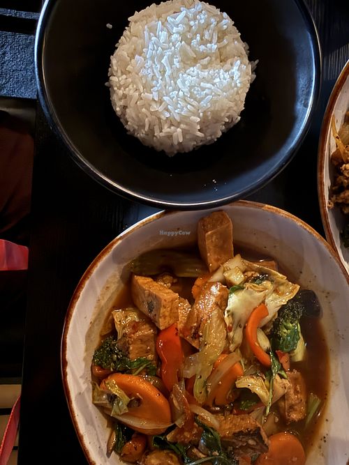 Vegetarian basil rice   at Thai Anau in Te Anau