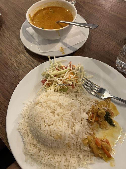 Veggie curry (maybe ask for less spicey)  at Shell Restaurant and Cafe in Dhigurah