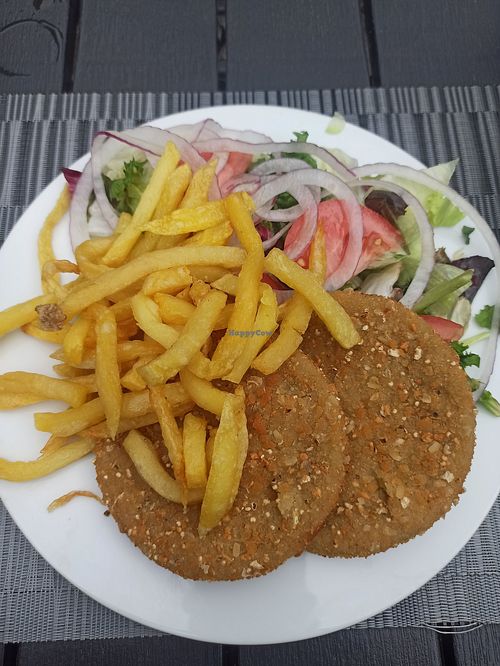 Plato vegano at Posada Campo in La Hermida