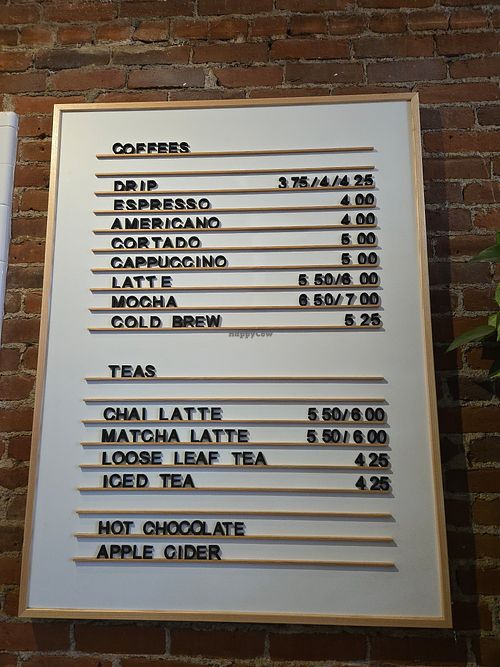 Regular menu plus a changing menu of specialty combos. at Gallery Coffee Roasters  in Woodland