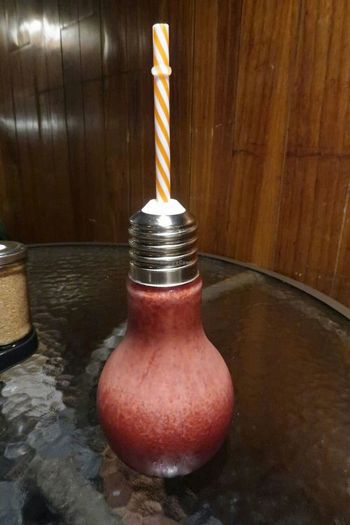 Fruit juice at El Manso Boutique Hostel Restaurant in Guayaquil