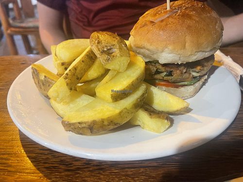 Vegetable hamburger  at Machnoo Local Restaurant in Zanzibar