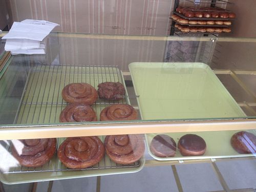 Bakery case at Ronald's Donuts in Las Vegas
