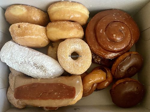 Box of vegan doughnuts  at Ronald's Donuts in Las Vegas