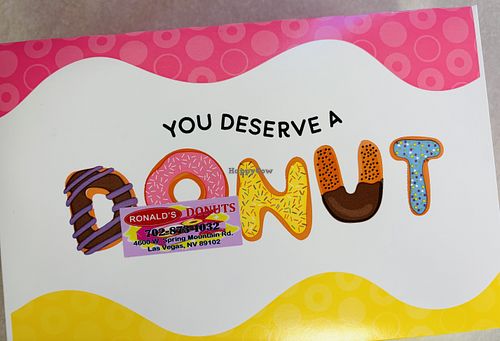 Donut box  at Ronald's Donuts in Las Vegas