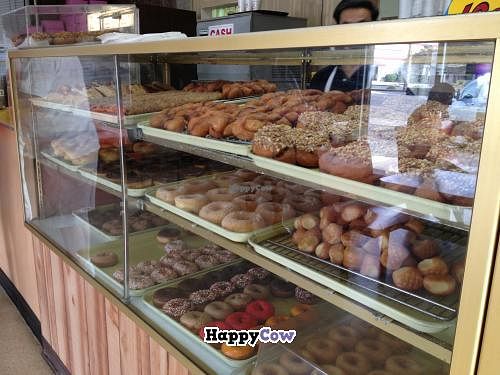 Vegan donuts galore! And there's a whole nother double-sided case to the right of this one.  at Ronald's Donuts in Las Vegas