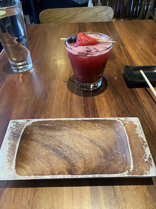 Berry Bliss Mocktail 😛 tasty and refreshing   at Tane Vegan Izakaya in Palo Alto
