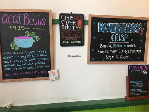 fun menu items at The Juicery in Portland
