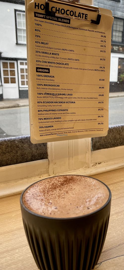 The best hot chocolate drinks Ever!! found 🤎🤎🤎  at Tempt in Totnes