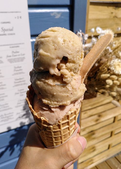 Pistachio + Praliné ice cream at LaCrèma - Pop Up in Paris