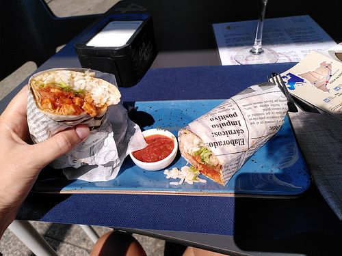 Vegan burrito, delicious! at A Central in Pontevedra