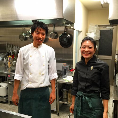 Nice waiter and chef at CHOICE in Kyoto