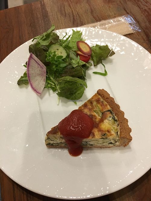 Vegan quiche  at CHOICE in Kyoto