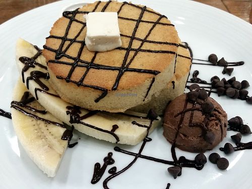 Best vegan pancakes ever! at CHOICE in Kyoto