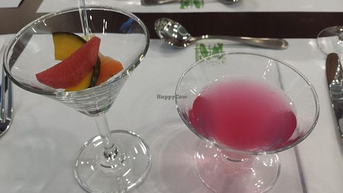 The fruit and enzyme elixir with tasty pickled vegetables
 at CHOICE in Kyoto