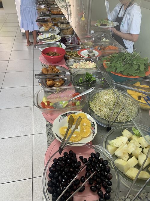 Buffet de saladas.  at Restaurante Vegetariano Novo Tempo in Divinopolis