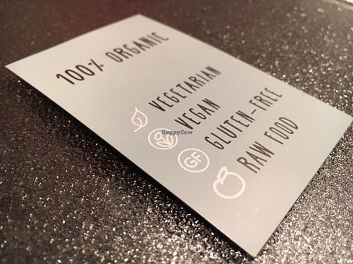 Business card at El Cafe Blueproject in Barcelona