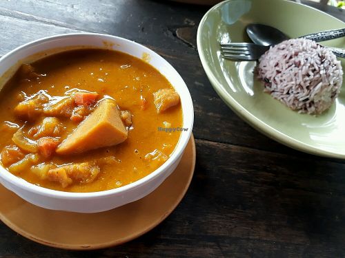 Pumpkin curry at Happy Green in Chiang Mai