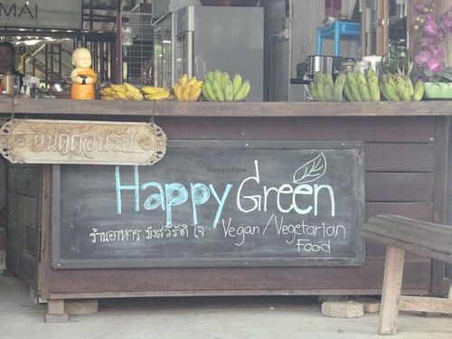 Green-Happy-road-sign-1 at Happy Green in Chiang Mai