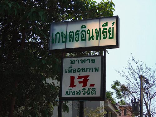 Happy Green Thai Signage at Happy Green in Chiang Mai