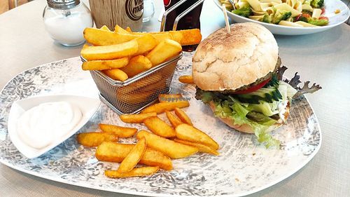 Green oat burger at Arena in Dannenberg