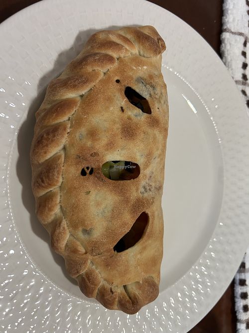 Calzone with vegan cheese and veggies   at Papa Murphy's in Orangevale