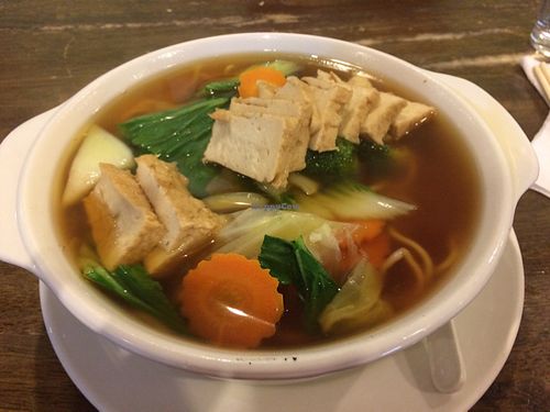 noodle soup at Sunflower Thai Vegetarian Restaurant in Auckland