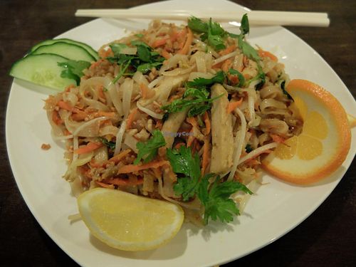 Delicious Pad Thai!  I would eat this every day if I could!   at Sunflower Thai Vegetarian Restaurant in Auckland