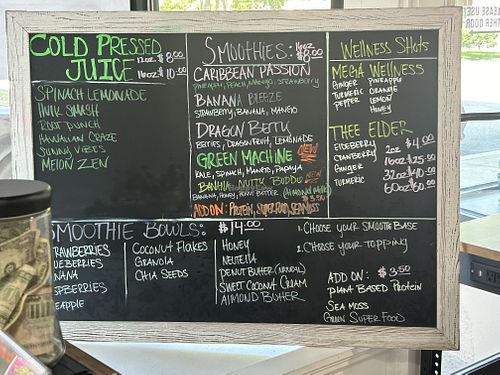 Menu   at The Juice Collective in Elmira