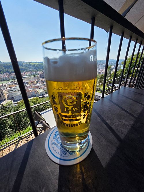 Cold beer at Das Oberhaus in Passau