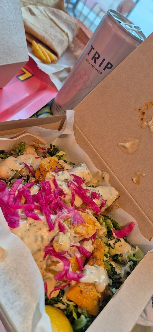 Squash salad at LEON - Southbank Place in South East London