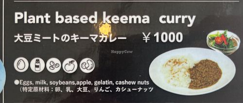 Keema curry: NOT vegan! Not even vegetarian!  at Backen Mozart Cafe - バッケンモーツアルトカフェ in Hiroshima