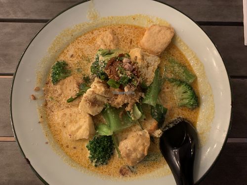 Vegan laksa with fake meat and tofu…so tasty  at Ipoh Hawker - Macquarie Park in Macquarie Park